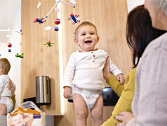 Baby on changing table (photo)