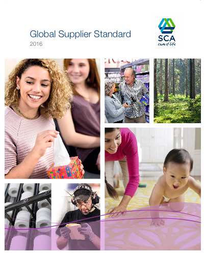 SCA&rsquo;s Global Supplier Standard (cover)