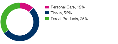 Capital employed, share of Group (pie chart)