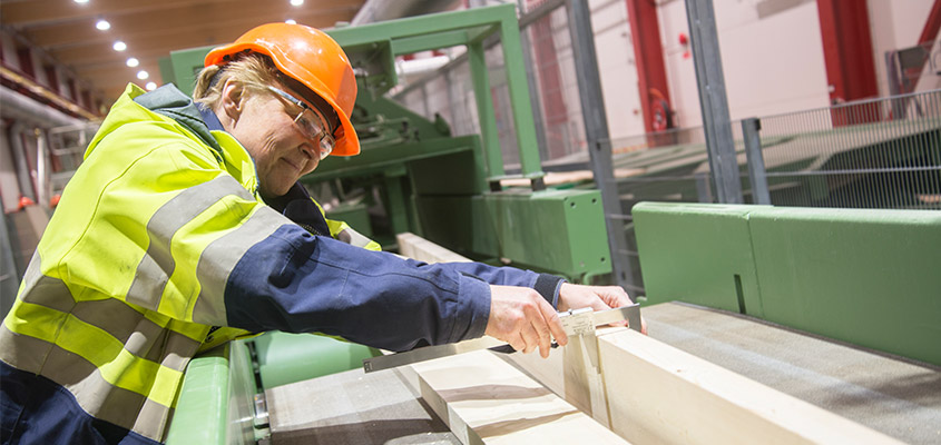 Factory worker on the assembly line (photo)