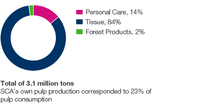 Pulp consumption (pie chart)